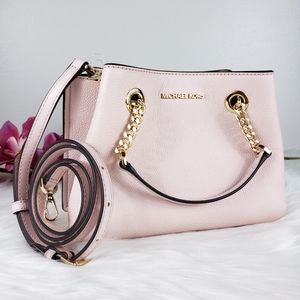 NWT Michael Kors SM Teagan messenger powder blush